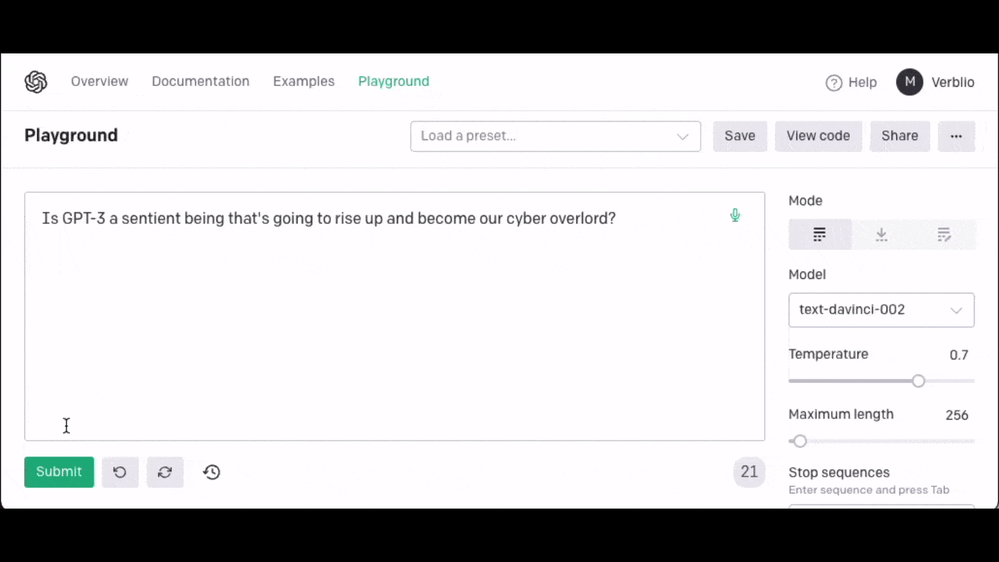 gpt-3 example gpt-3 saying it cannot be a cyber overlord